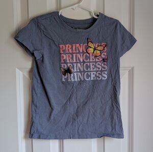 Children's Place Dusty Blue Girls Princess T Shirt Size S (5 / 6)
